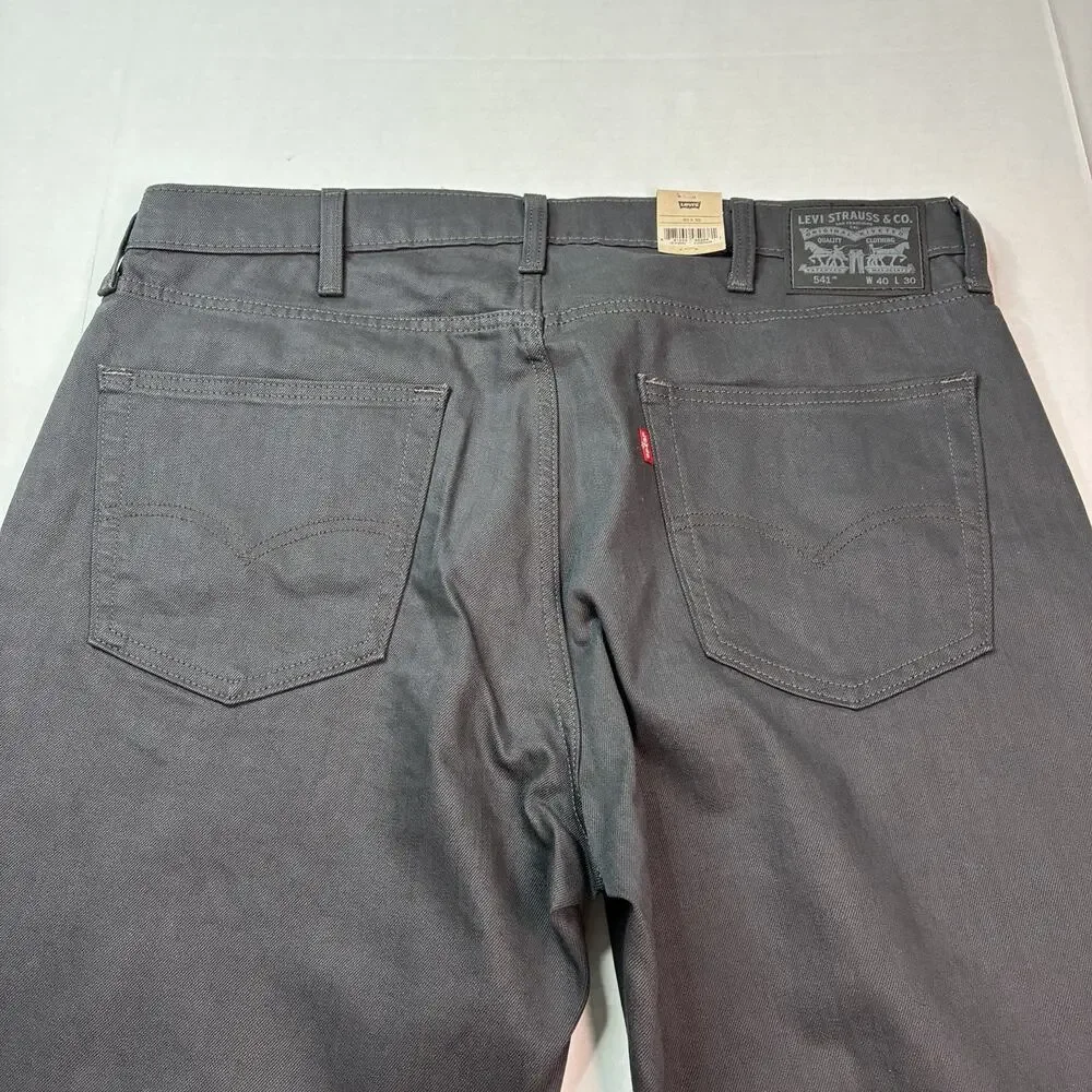 Levi's 541 Athletic Taper Jeans Men's Size 40x30 Gray Cotton Stretch Sits Waist